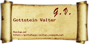 Gottstein Valter névjegykártya
